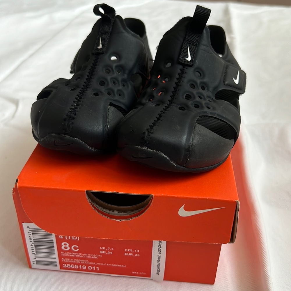 Nike Sunray adjust toddler boy shoe, 8C, black